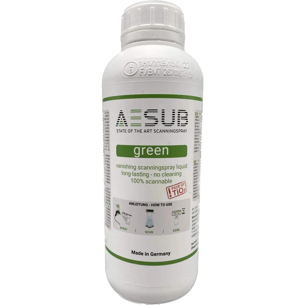 Spray pentru scanare 3D AESUB Green – Spray Gun Solution – 1000 ml — miniatură