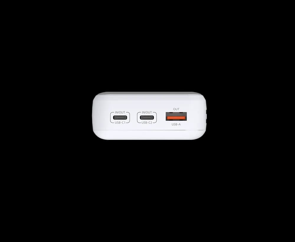 POWER BANK D-Link, 20000mAh 65W max, USB PD 3.0 si QC 3.0, 2 x USB Type-C, 1 x USB, dimensiuni 144 x 69 x 29 mm, alb "DPP-201" — miniatură
