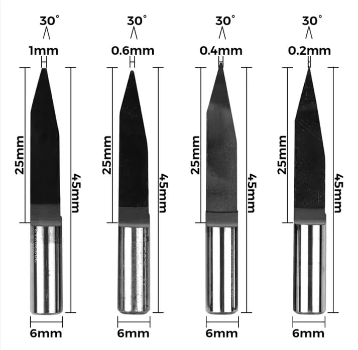Accesoriu gravator laser TwoTrees 6-shank CNC flat bottom sharp knife (110604406)