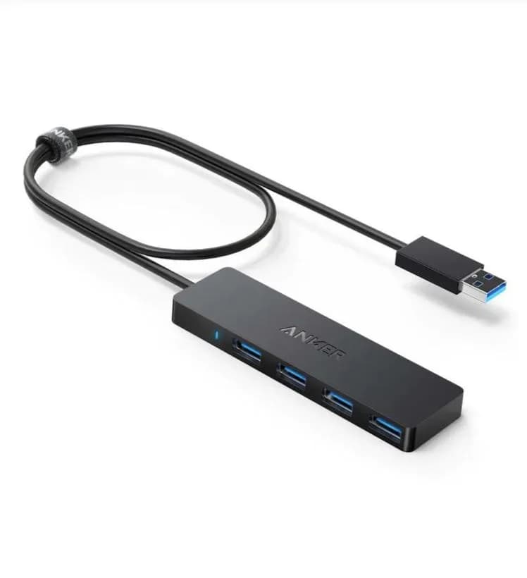 HUB USB Anker 4-in-1, porturi: 4 x USB 3.2 gen 1, conectare prin USB 3.2 (T), rata transfer 5 Gbps, ABS, negru, "A7516016" - 0194644157128