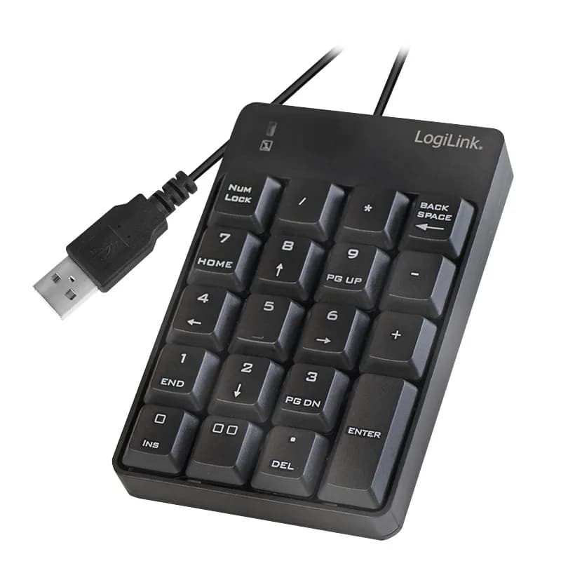 TASTATURA numerica Logilink, USB, 19 taste, negru, "ID0184" — miniatură