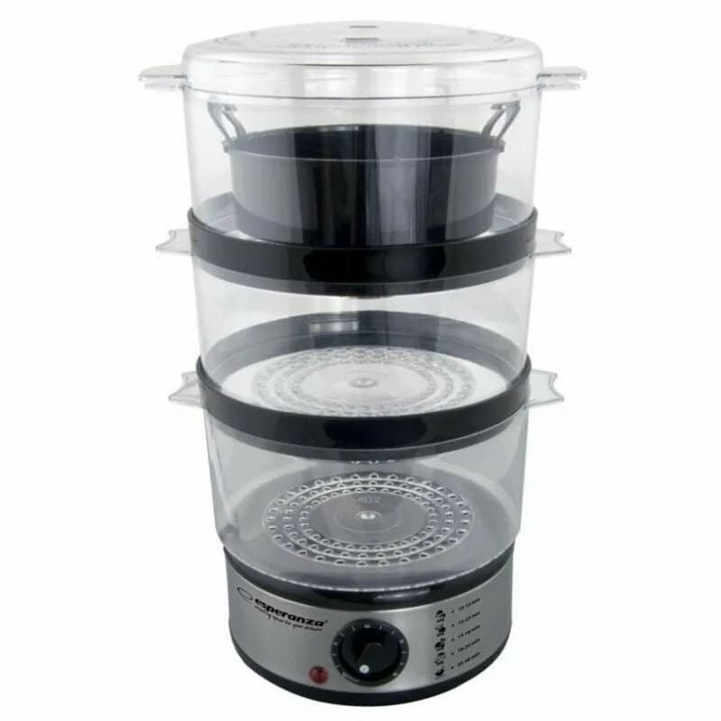 Aparat de gatit cu aburi Esperanza Volcano EKG009 400W 7.5l Negru "EKG009"