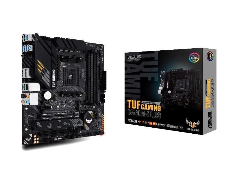 PLACA de BAZA Asus "TUF GAMING B550M-PLUS", skt AM4, mATX, AMD B550, 4 x DDR4, max. 128 GB, 4 x SATA, 2 x M.2, 7.1, "TUF GAMING B550M-PLUS"