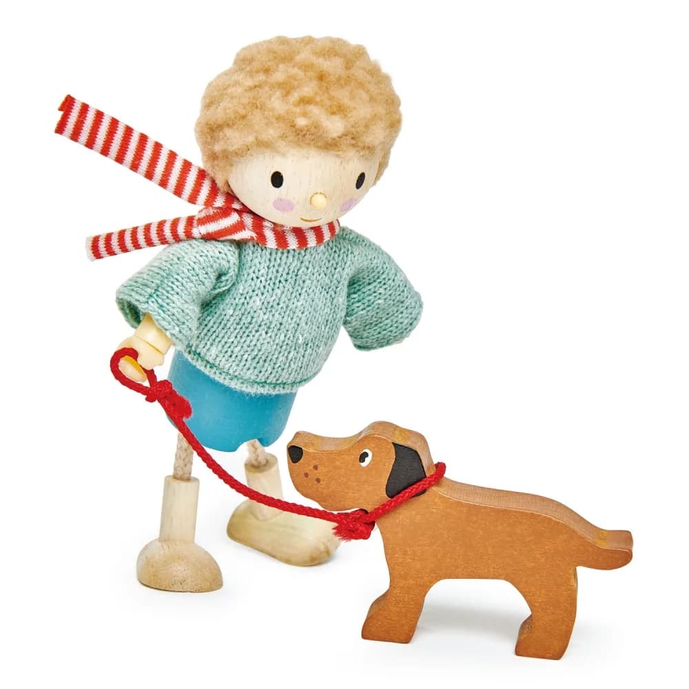 Figurine din lemn - D-ul Goodwood si cainele — miniatură