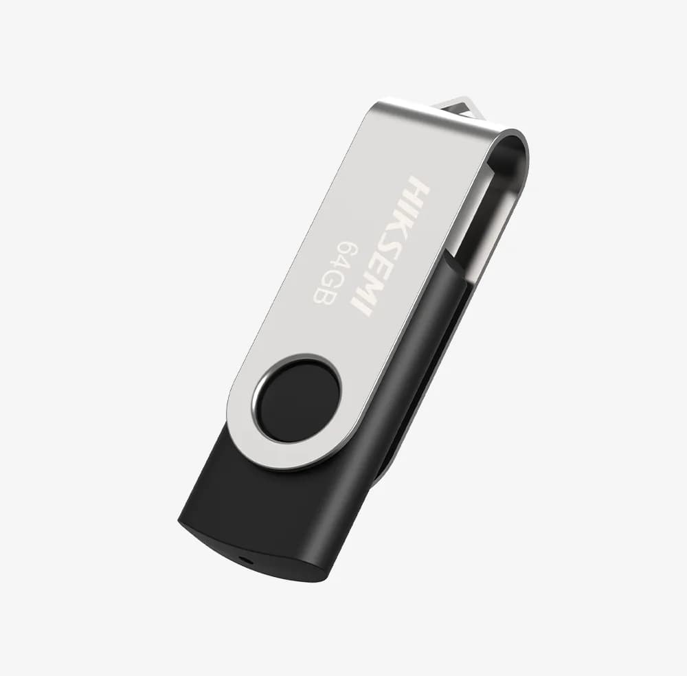MEMORIE USB 2.0 HIKSEMI 8 GB, capac metalic, carcasa plastic, negru, "HS-USB-M200S/8G" — miniatură