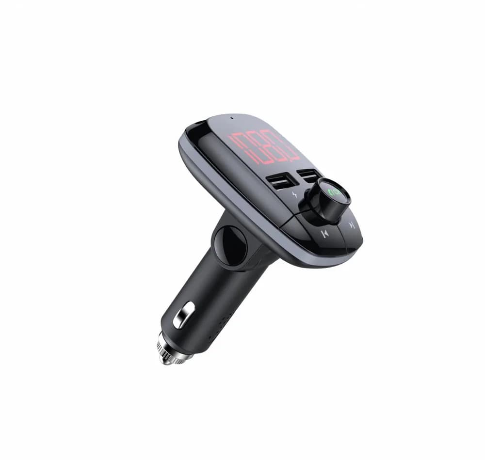 Modulator FM Serioux ABFM50, Bluetooth 5.0, raza actiune de până la 5 m, voltaj intrare: 1x DC 12V/24V,2 porturi USB: 1x USB DC5V 2.4A Max 1 x USB audio (pana la 32 GB), slot MicroSD (pana la 32 GB), format muzica: MP3/WMA/WAV, frecvența FM: 87.5MHz - 108.0MHZ, microfon incorporat, functii — miniatură