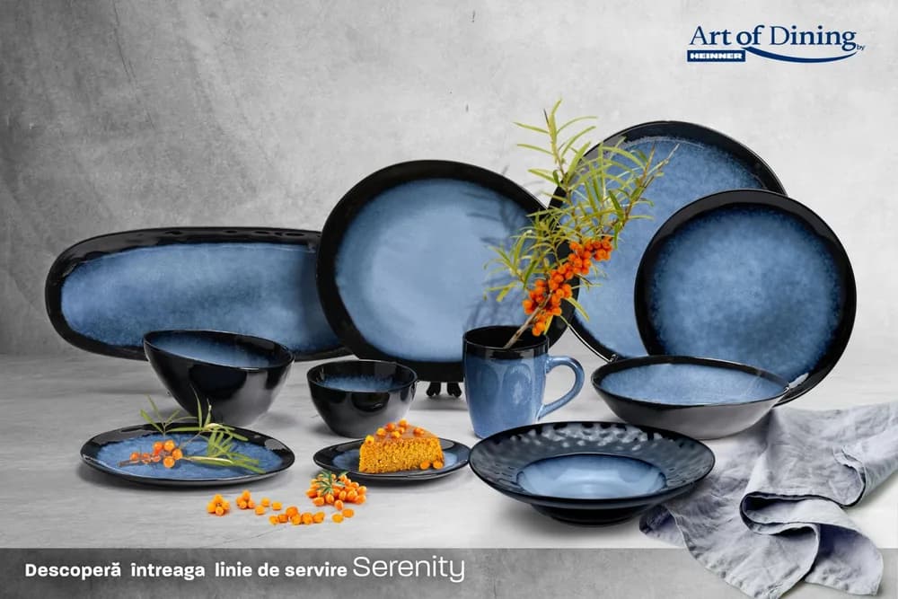 FARFURIE OVALA CERAMICA 28 CM, SERENITY, ART OF DINING BY HEINNER — miniatură