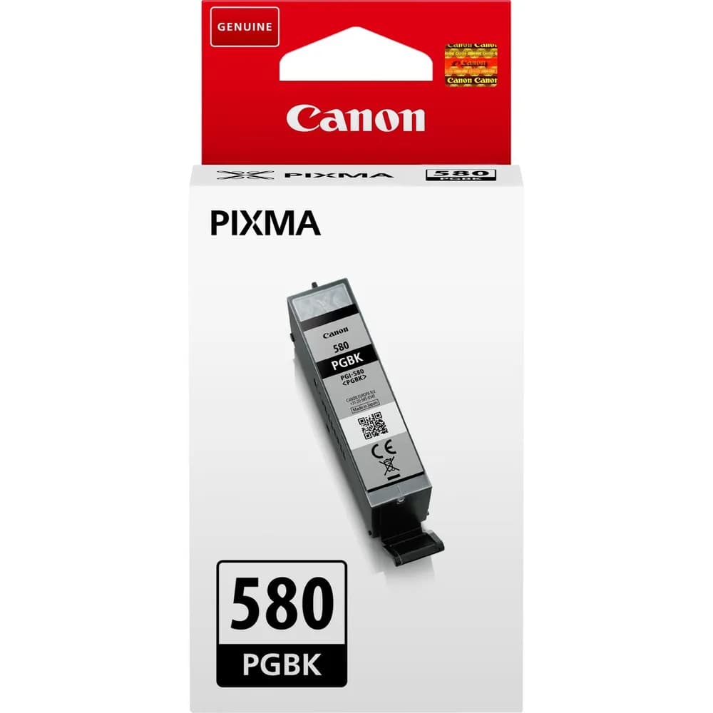 Cartus Cerneala Original Canon Black, PGI-580PGBK, pentru Pixma TR7550|TR8550|TS6150|TS6250|TS705|TS8150|TS8250|TS9150|TS9155|TS9550, "2078C001AA"
