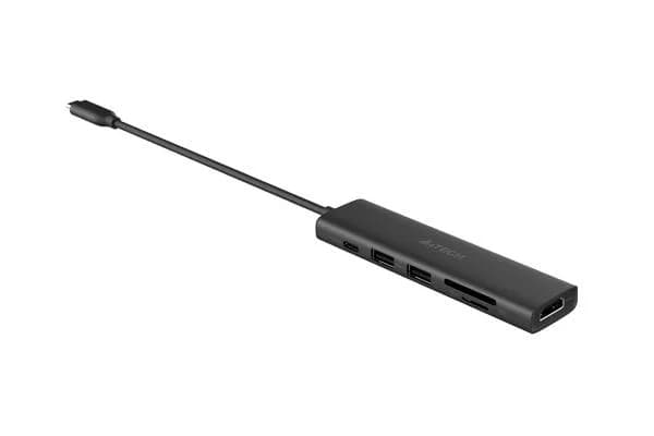 Hub USB A4TECH DST-60C-GR, USB-C, 6 porturi, HDMI, Gri — miniatură