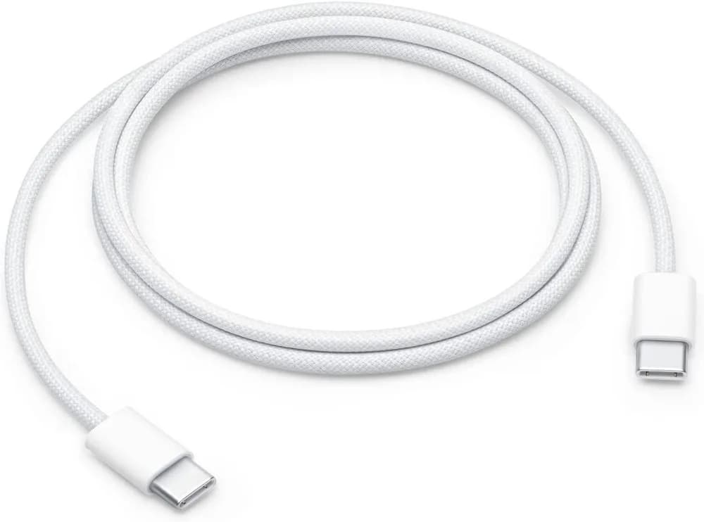 CABLU alimentare si date Apple pt.smartphone USB Type-C (T) la USB Type-C (T), braided, lungime 1m, alb, "mqkj3zm/a"