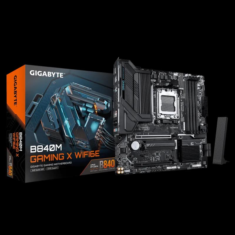 Placa de baza Gigabyte B840M GAMING X WIFI6E, Socket AM5, DDR5, Micro-ATX