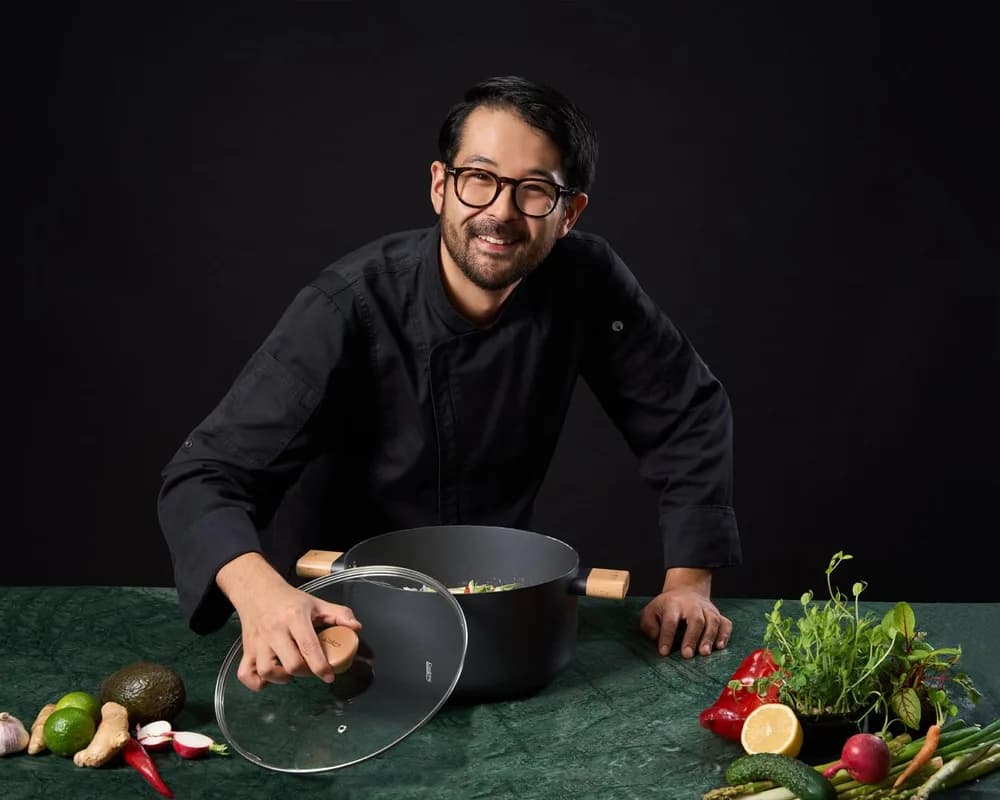 SEMIOALA ALUMINIU + CAPAC 28X14 CM, 7.8 L, RIKITO WATANABE, SAMURAI GOURMET, COOKING BY HEINNER — miniatură