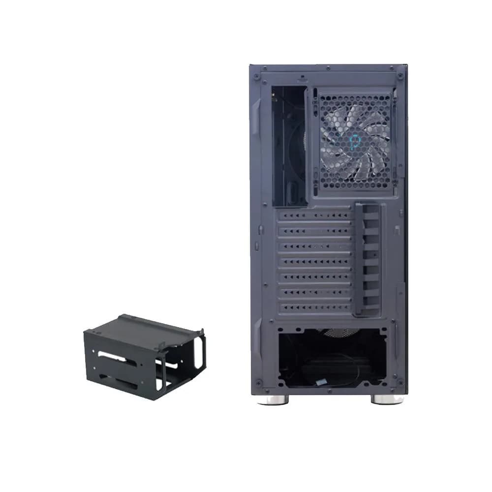 Carcasa SPACER SPCS-GC-RAINBOW, RGB, Mid Tower, Black — miniatură