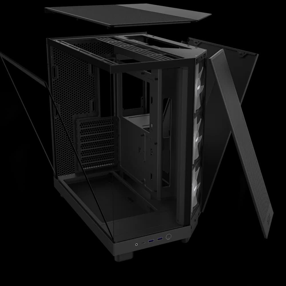 CARCASE NZXT H6 Flow RGB, Compact Dual-chamber, MiddleTower, Negru "CC-H61FB-R1 " — miniatură