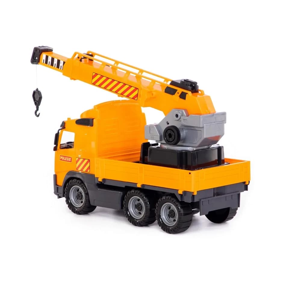 Camion cu macara - Volvo PowerTruck, 72x19x32 cm, Wader — miniatură