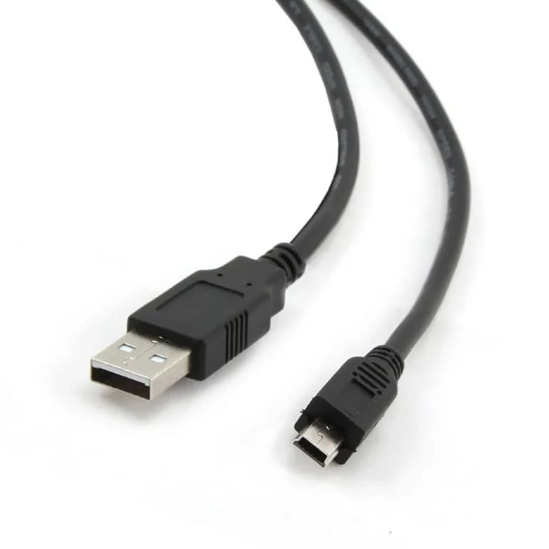 CABLU alimentare si date GEMBIRD, pt. smartphone, USB 2.0 (T) la Mini-USB 2.0 (T), 1.8m, conectori auriti, negru, "CCP-USB2-AM5P-6"