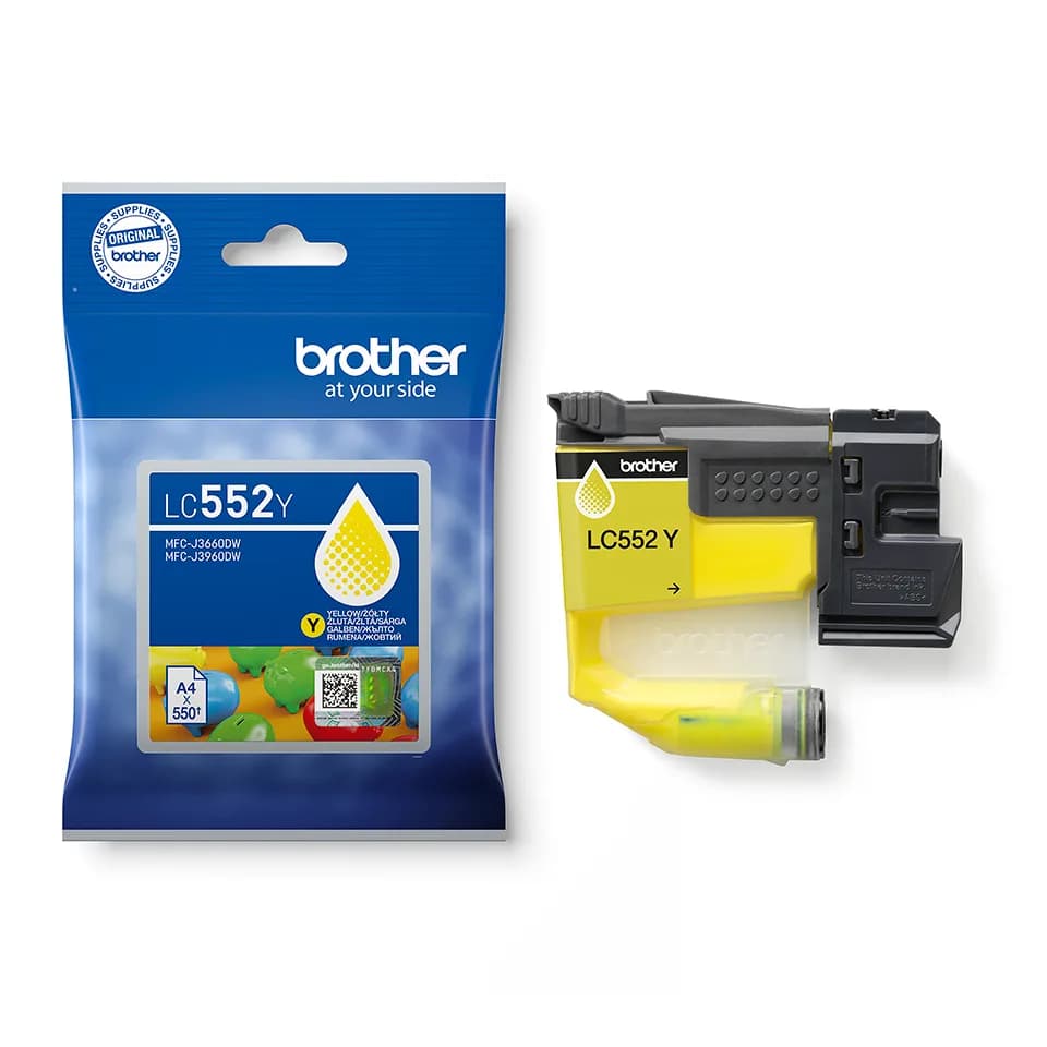 Cartus Cerneala Original Brother Yellow, LC552Y, pentru MFC-J3660DW|MFC-J3960DW|0.55K, incl.TV 0.8 RON, "LC552Y" — miniatură