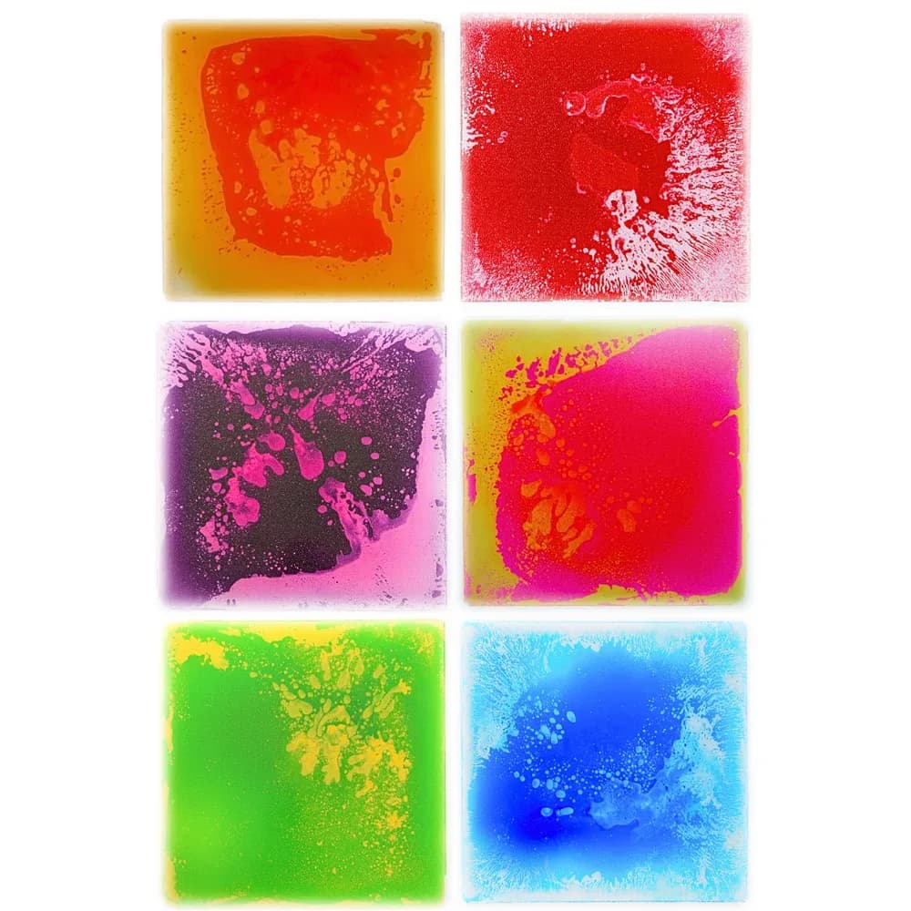 Set de 6 dale de podea cu lichid 50x50 cm (6 culori) — miniatură