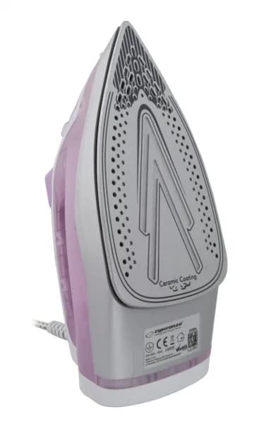 Fier de calcat Esperanza Tulle EHI004 ceramic 2400W Alb/Roz "EHI004" — miniatură