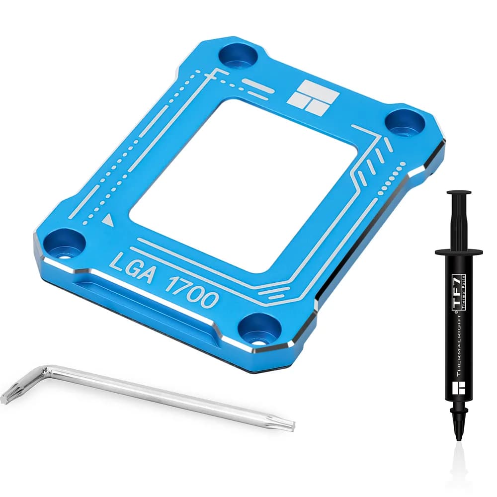 Contact frame Thermalright, compatibil LGA 1700 aliaj aluminiu, 54x70x6mm, blue, "LGA 17XX-BCF-BLUE" — miniatură