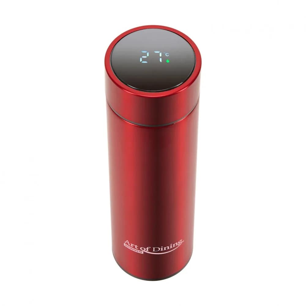 TERMOS INOX 450 ML,INDICATOR LED TEMPERATURA, ART OF DINING BY HEINNER (mix 3 culori in bax, 4 albastre, 4 negre, 4 rosii) — miniatură
