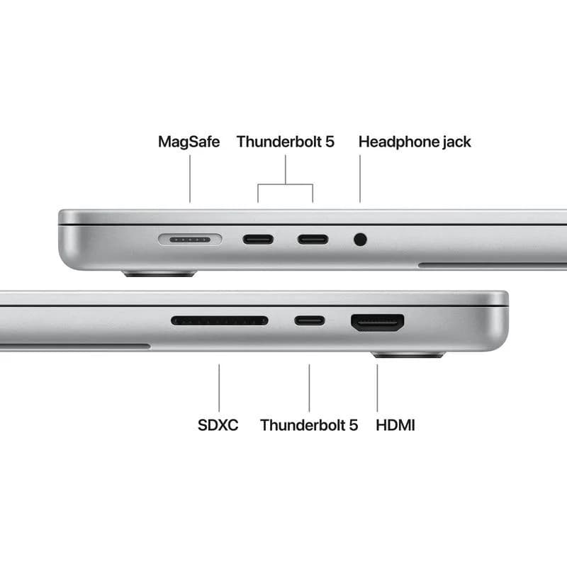 MacBook Pro 16.2"/Apple M5 Max (CPU 18-core, GPU 40-core, Neural Engine 16-core)/128GB/4TB - Silver - INT KB (No Adapter) - 2026 (CTO from MGE94RO/A) — miniatură