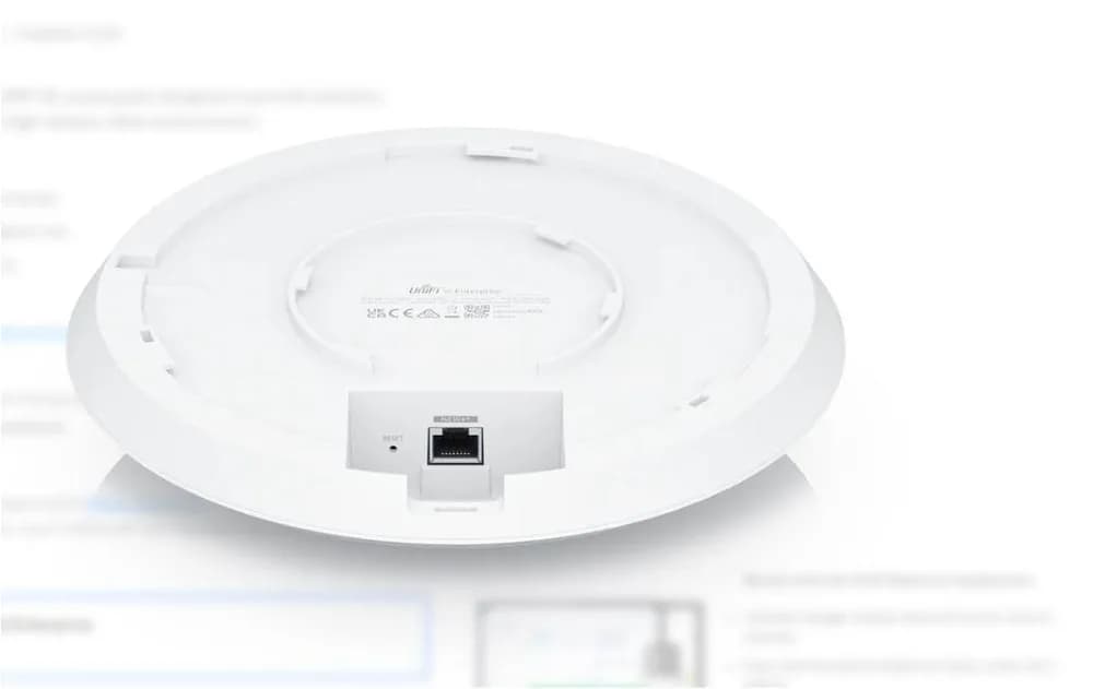UBIQUITI Unifi6 Enterprise Access Point, U6-ENTERPRISE, Tri-Band WIFI6, 2.4 GHz 573.5 Mbp, antenna 3.2dbi, 5 GHz 4.8 Gbps, antenna 5.3dbi, 6 Ghz 4.8Gpbs, antenna 6dbi, standard wireless: 802.11a/b/g WiFi 4/WiFi 5/WiFi 6/WiFi 6E, 600+ clienti, interfa management- Bluetooth,retea, alimentare:POE — miniatură