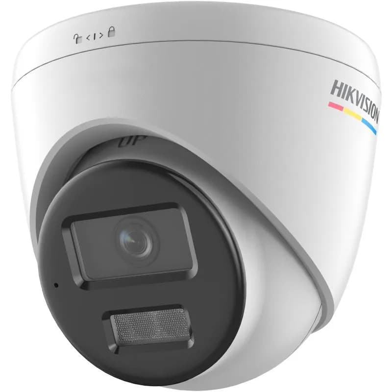 Camera de supraveghere IP Turret 2MP ColorVu Hikvision DS-2CD1327G2H- LIU(2.8MM), lentila fixa 2.8mm, iluminare: Color: 0.0005 Lux @ (F1.0, AGC ON),B/W: 0 Lux with IR: 30m, microfon incorporat, interfata: 1 x RJ45 10 M/100 M self-adaptive Ethernet port, alarma la evenimente: Motion detection