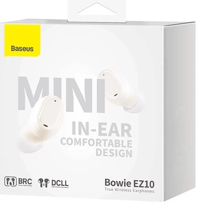 CASTI Baseus Bowie EZ10, pt smartphone, microfon pe casca, conectare prin Bluetooth 5.3, fast charge, alb "A00054300226-Z1" - 6932172630867 — miniatură