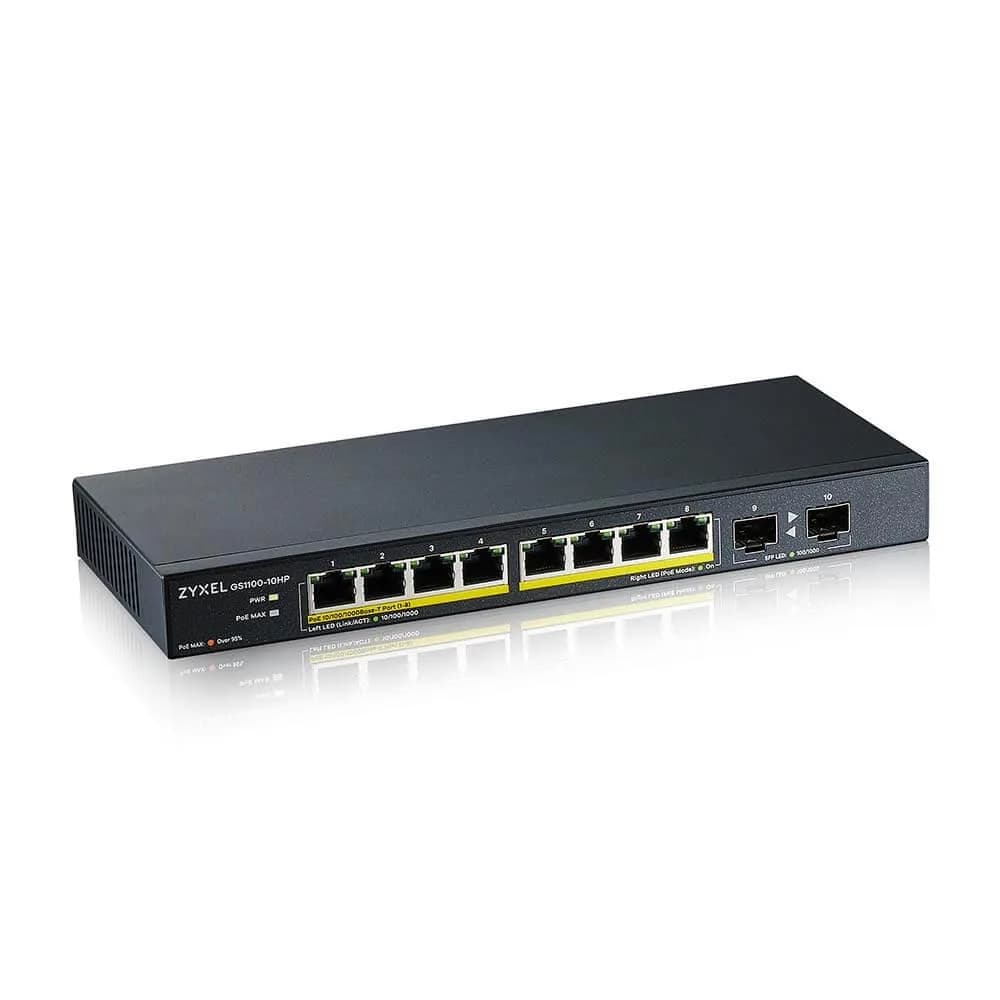 ZYXEL GS1100-10HP 10PORT GBE POE SWITCH "GS1100-10HP-EU0102F"