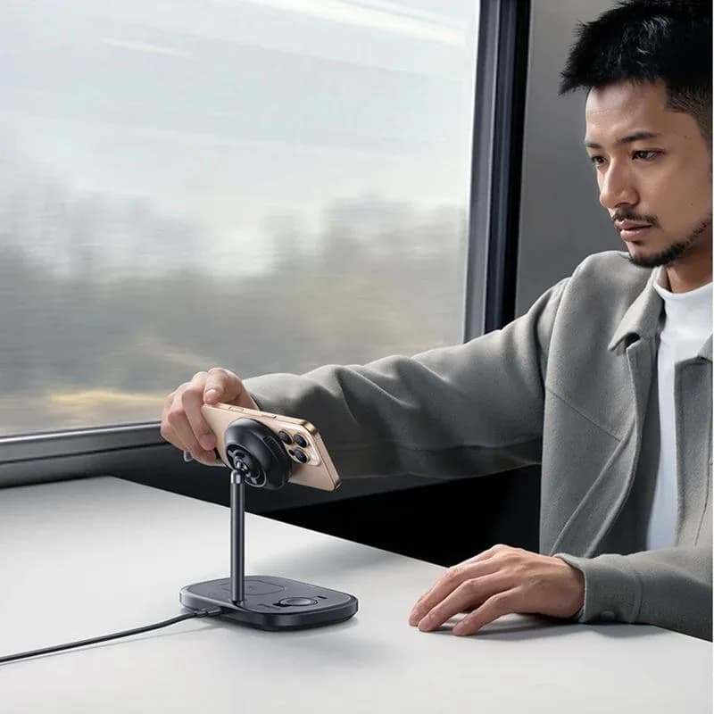 INCARCATOR wireless Baseus EnerFill FS41 3-in-1, magnetic, 22.5W, include cablu USB Type-C la USB Type-C, negru "P10281904123-02" (include TV 0.18lei) - 6932172686703 — miniatură