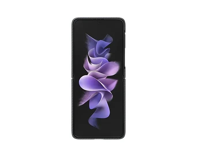 HUSA Smartphone Samsung, pt Galaxy Z Flip3, tip back cover (protectie spate), policarbonat, ultrasubtire, negru, "EF-XF711SBEGWW" — miniatură