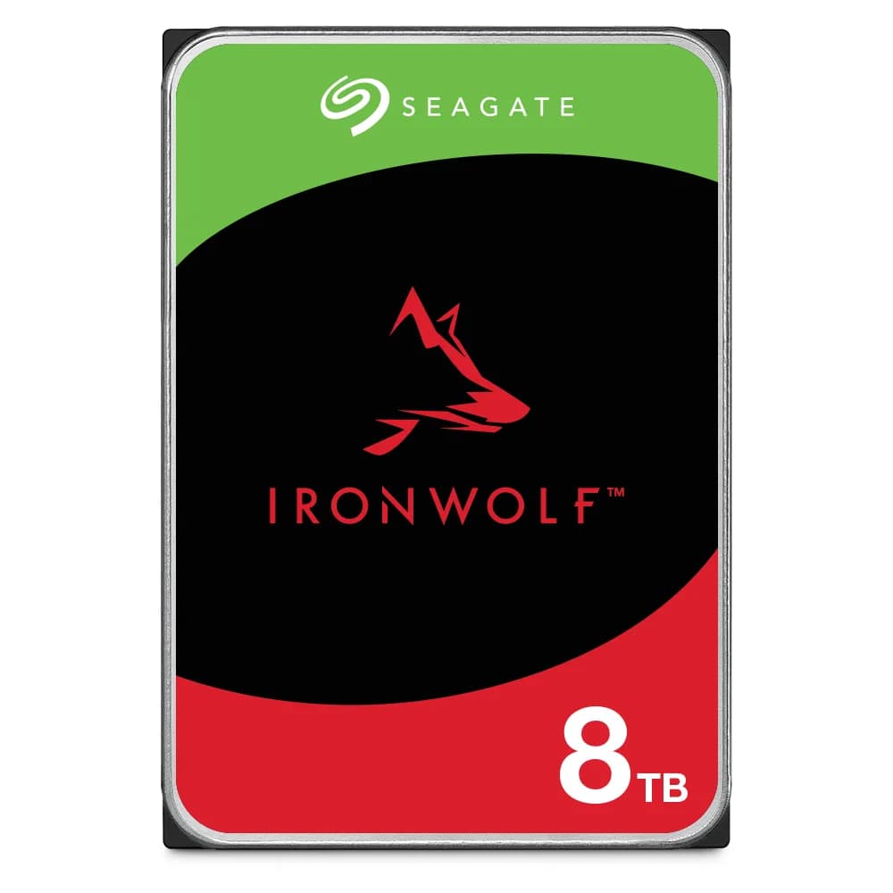 Bundle SEAGATE NAS HDD 4x8TB IronWolf 7200rpm 6Gb/s SATA 256MB cache 8.9cm 3.5inch 24x7 CMR for NAS and RAID Rackmount systems BLK "ST8000VN004_B2"