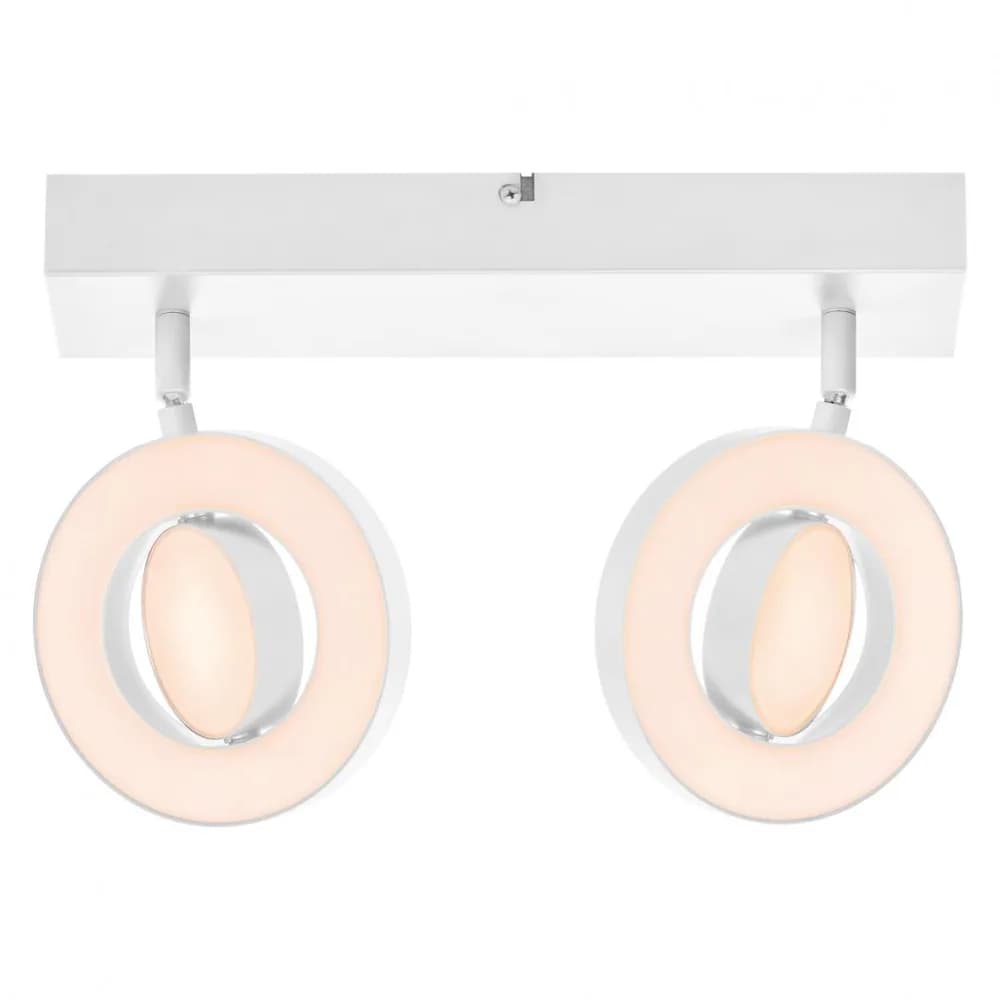 Spot LED dublu ajustabil Ledvance DECOR SATURN, 21W, 2180 lm, lumina alba (3000K-6500K), IP20, 460mm, Alb, clasa energetica F — miniatură