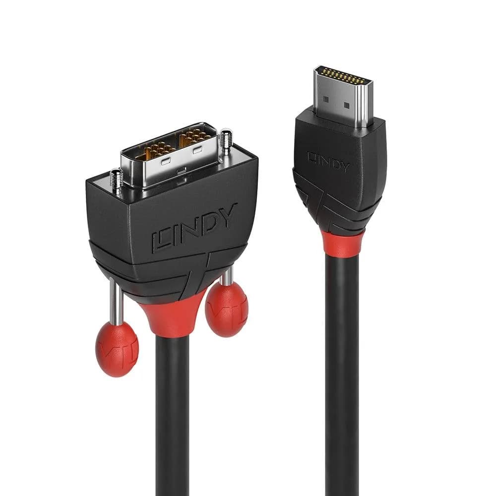 Lindy Cablu HDMI la DVI-D 1m, negru — miniatură