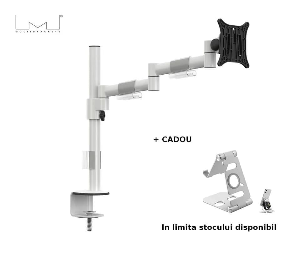 Suport monitor Multibrackets MB-5174 Officeline Single II, 15"-30", max.8kg, alb