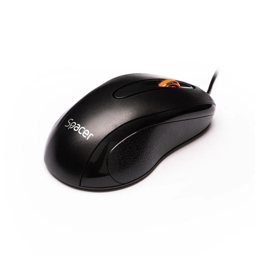 Mouse SPACER SPMO-F01, 1000 dpi, Negru — miniatură