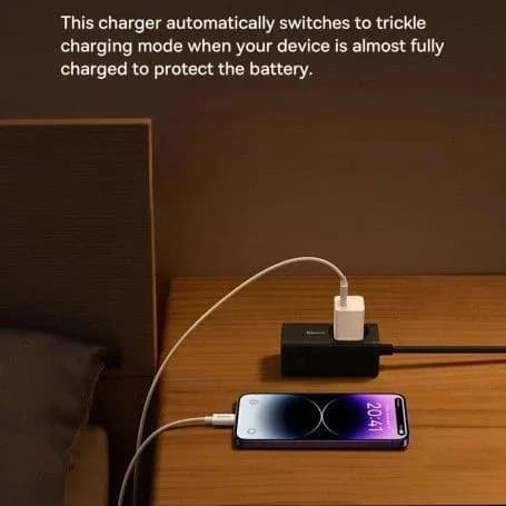 INCARCATOR retea Baseus GaN5 Pro, Quick Charge 30W, 1 x USB Type-C, include cablu USB Type-C la USB Type-C 100W 1m, alb "P10110902213-00" - 6932172654443 — miniatură