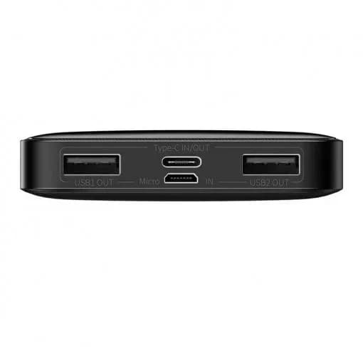 POWER BANK Baseus Bipow, 10000mAh, 15W, 2 x USB; 1 x USB Type-C, digital display pt. status baterie, total 3A, negru, "PPBD050001" - 6932172618193 — miniatură