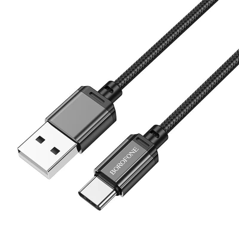 CABLU alimentare si date Borofone "BX87", Charging Data Cable pt. smartphone, USB la USB Type-C, 3A, 1m, negru "6974443389043"