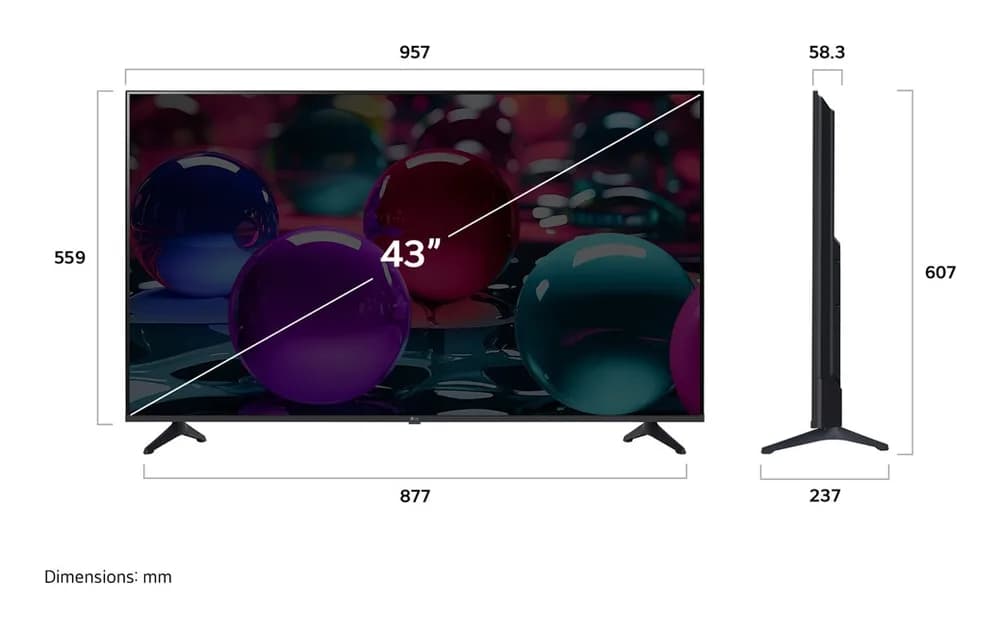 Smart TV 43UA73003LA Seria UA73 108cm 4K UHD HDR "43UA73003LA" — miniatură