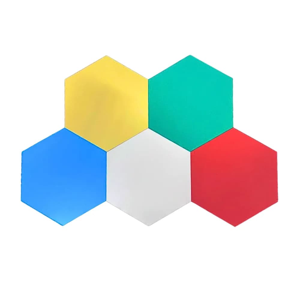 Oglinzi hexagonale colorate – 5 buc. — miniatură