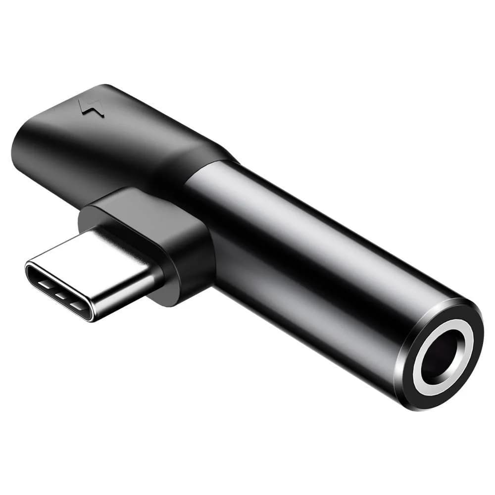 ADAPTOR Incarcare si audio Baseus, 1 x USB Type-C (T) la 1 x USB Type-C (M) si 1 x Jack 3.5mm (M), negru "CATL41-01" - 6953156282278