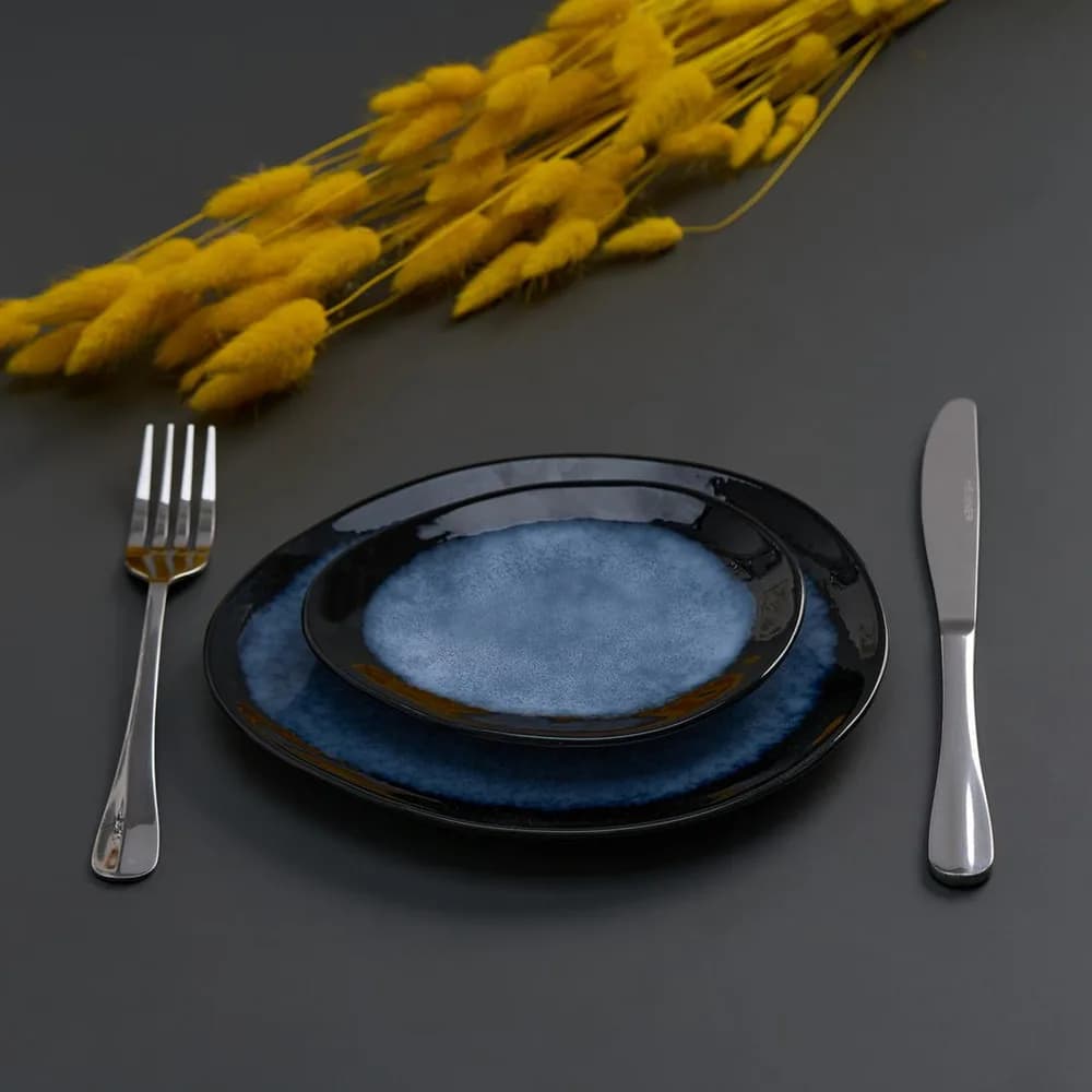 SET 4 FARFURII OVALE CERAMICA 21 CM, SERENITY, ART OF DINING BY HEINNER — miniatură