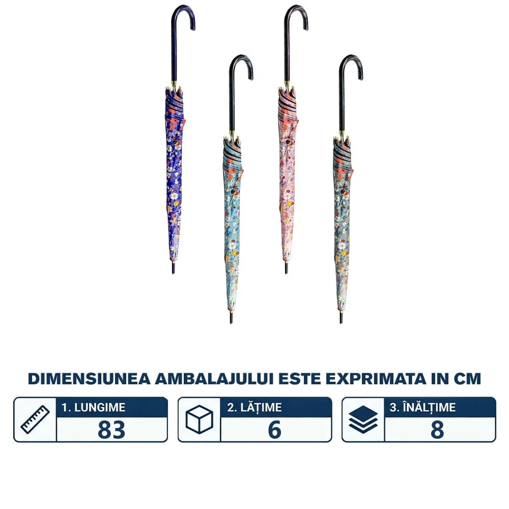 Umbrela cu maner, Flori — miniatură