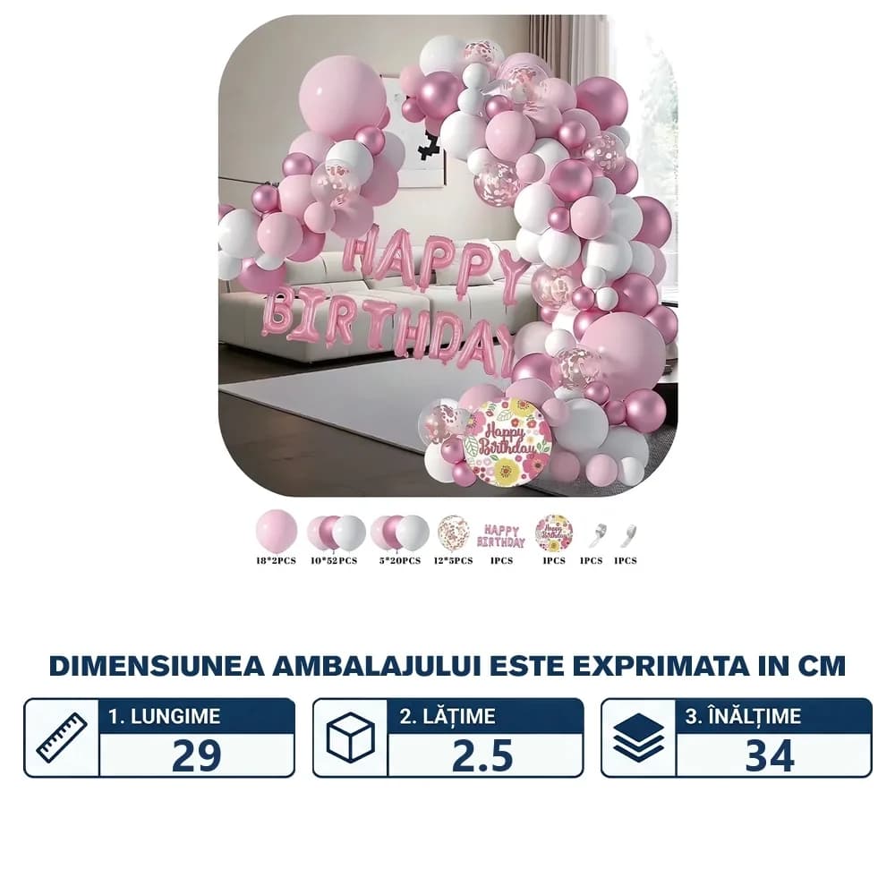 Set baloane pentru arcada, 83 buc — miniatură