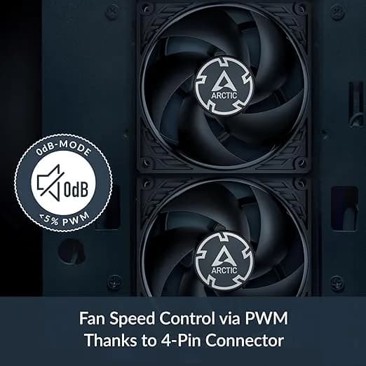 Ventilator Arctic "P9 PWM PST CO", 92mm, 200-3000 RPM, FDB, 39 cfm, 4pin PWM, negru, "ACFAN00299A" - 4895213704946 — miniatură