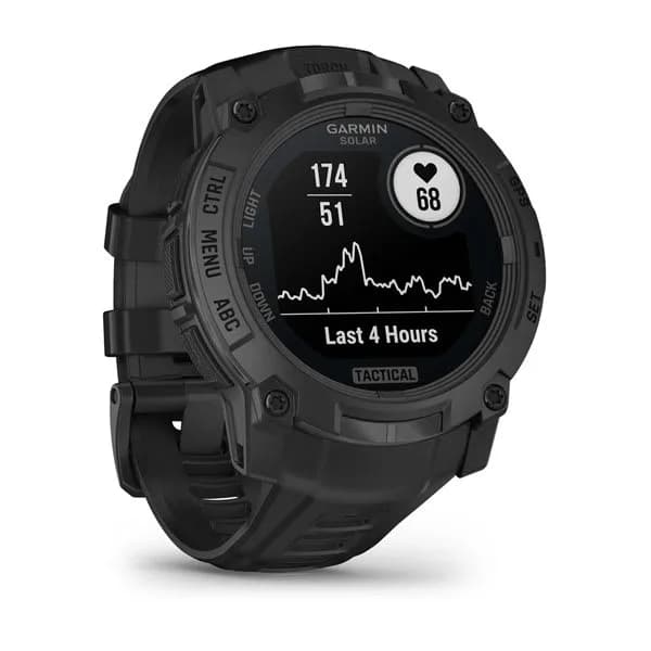 Smartwatch Instinct 3 50 mm, Solar, Tactical Edition, Black with Black Band "010-02935-50" — miniatură