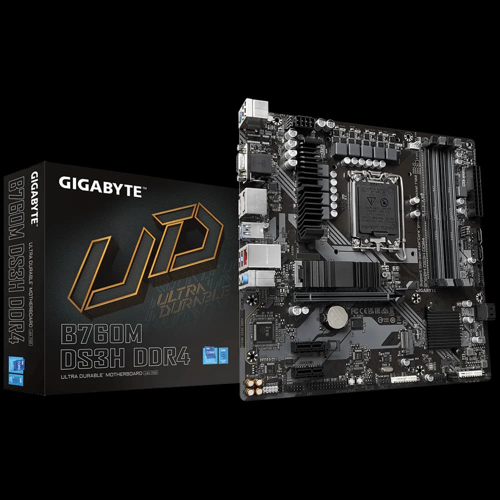 Placa de baza Gigabyte B760M DS3H, Socket 1700, DDR4, Micro-ATX