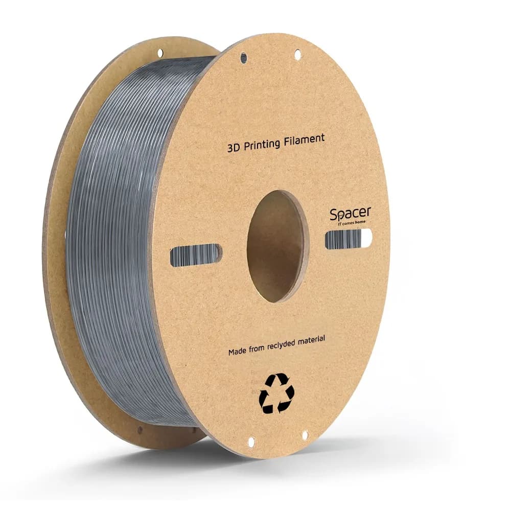 FILAMENT Spacer pt. imprimanta 3D - PETG, 1.75mm diamentru, 1Kg / bobina, topire 225-255 grC, transparent, "SPPF-3DP-PETG1.75-01-TR"